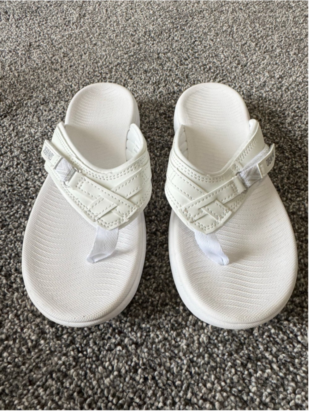 Women's DREAM PAIRS Comfort Flip Flop Sandals White Size 7 - Picture 2 of 13